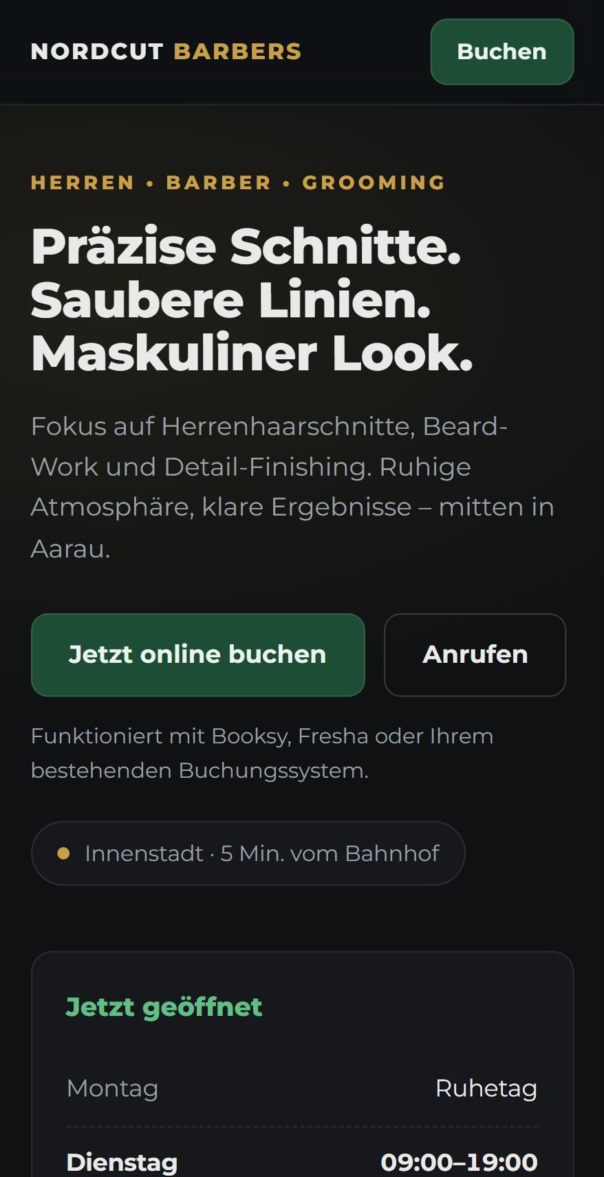 Die Barber-Demo auf einem Smartphone