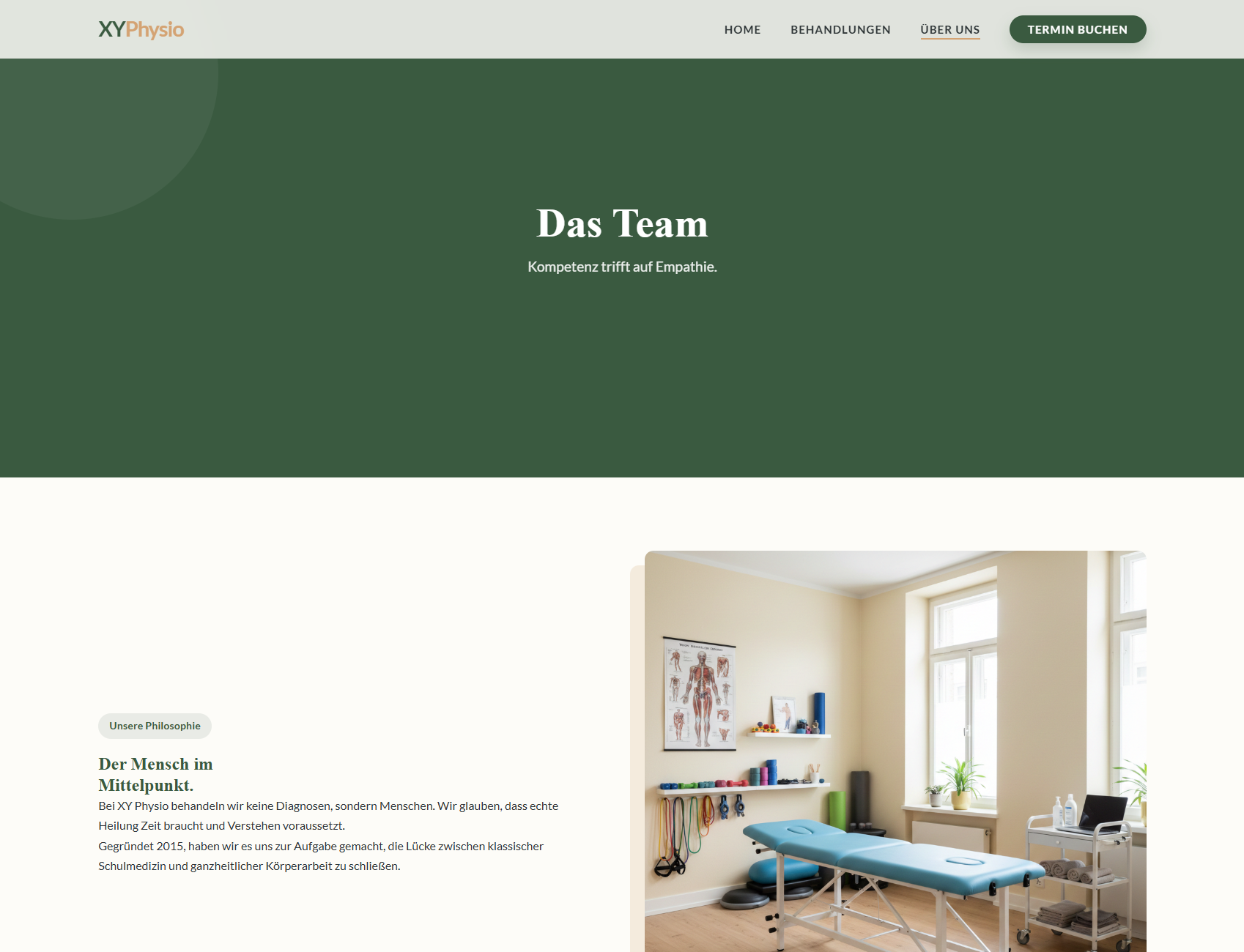 Physio – Demo-Landingpage Vorschau
